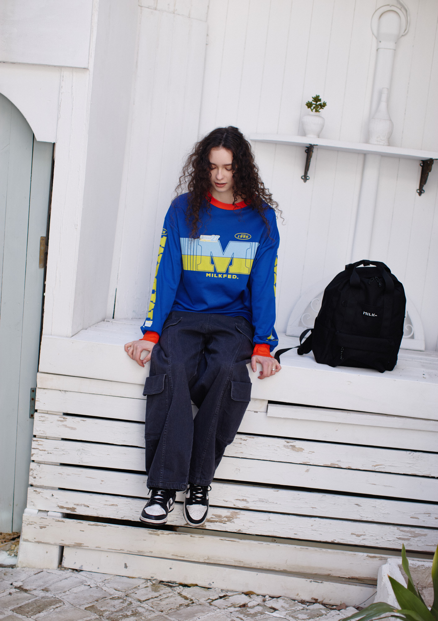 新品　ミルクフェド　JERSEY WOVEN MIX TUNIC MILKFED 26 SPRING COLLECTION LOOK BOOK : MILKFED. OFFICIAL SITE （ミルク